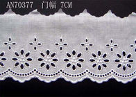 Cotton Lingerie Lace Fabric / Embroidery Lace Fabric For Garment