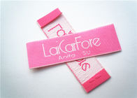 High Density Clothing Label Tags , Pink Sew On Name Tags For Clothing